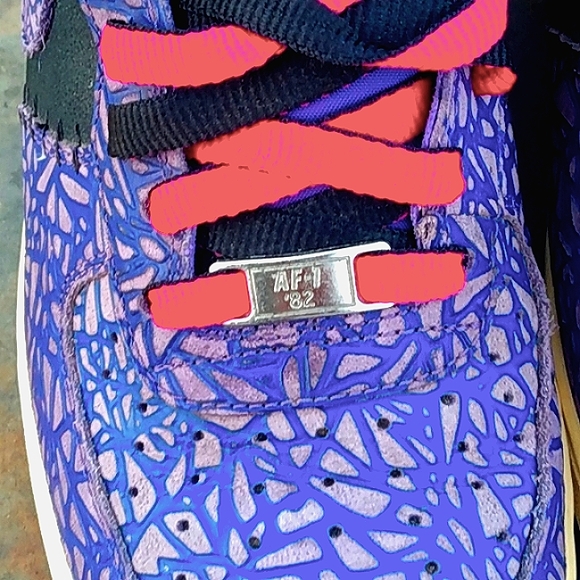Air Force One 2012' Cracked purple/Safari reflective black, blue, cream/sail - Picture 3 of 10